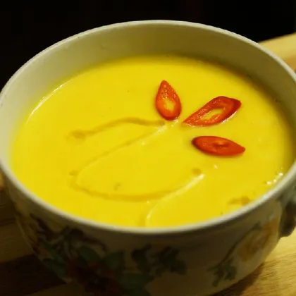Тыквенный крем суп на кокосовом молоке