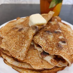 Блинчики манные с изюмом