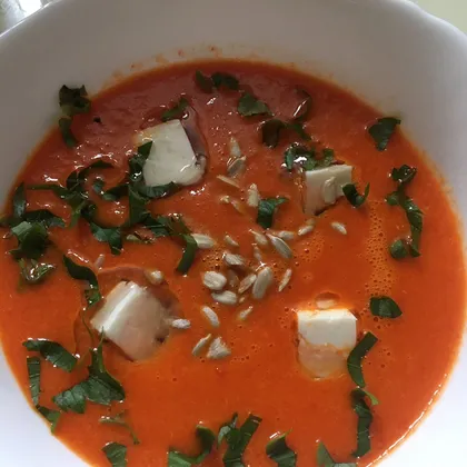 Крем-суп из запеченных перцев