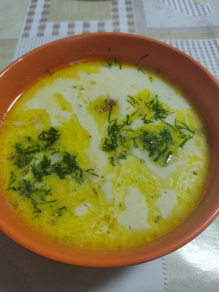 суп с сыром и копченой курицей рецепт | Дзен
