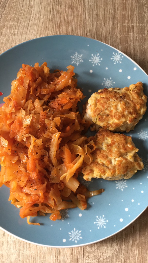 Куриные котлеты с морковью и зеленью