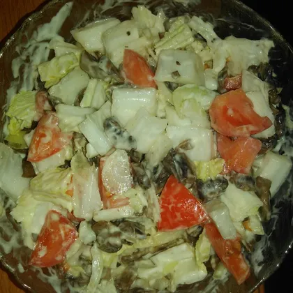 Салат с грибами и овощами