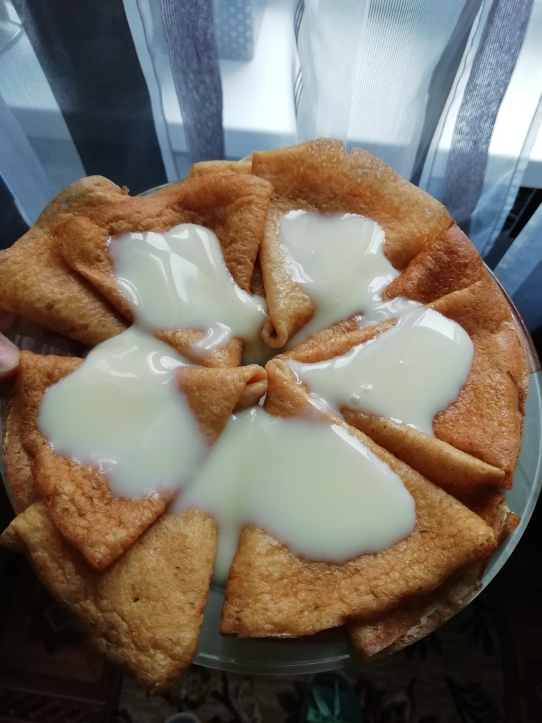 Блинчики на кефире и кипятке