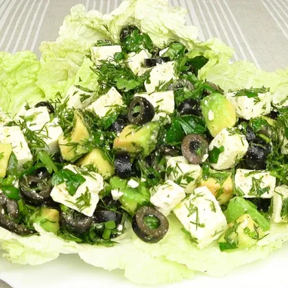 Пикантный салат с брынзой и авокадо | Piquant salad with feta cheese and avocado