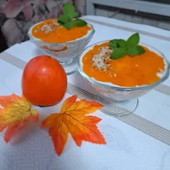 Десерт с хурмой