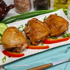 Куриные бедрышки в кисло-сладком маринаде в духовке