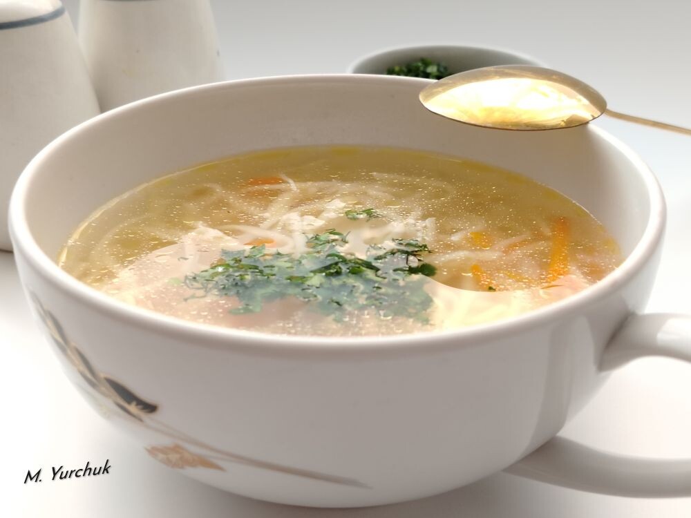 Куриный суп-лапша без картошки