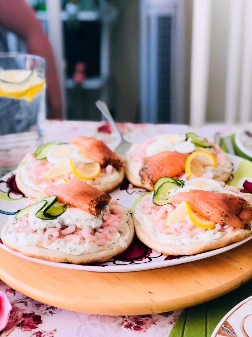 Скандинавские открытые сэндвичи 🥪 с креветками