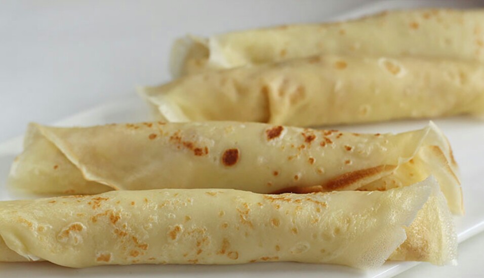 Блины с печеным яблочком