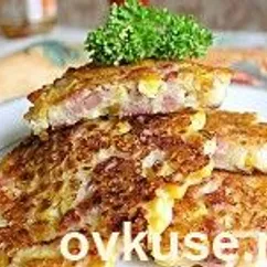 Блины с кукурузой и макаронами