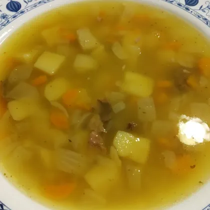 Суп картофельный с красной чечевицей