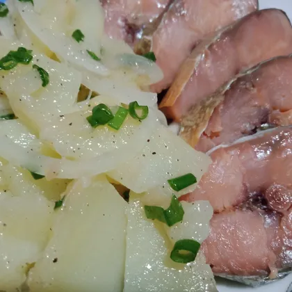 Картофельный салат с луком (бабушкин рецепт)