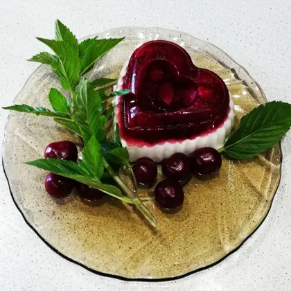 Десерт "Вишнёвое сердце"