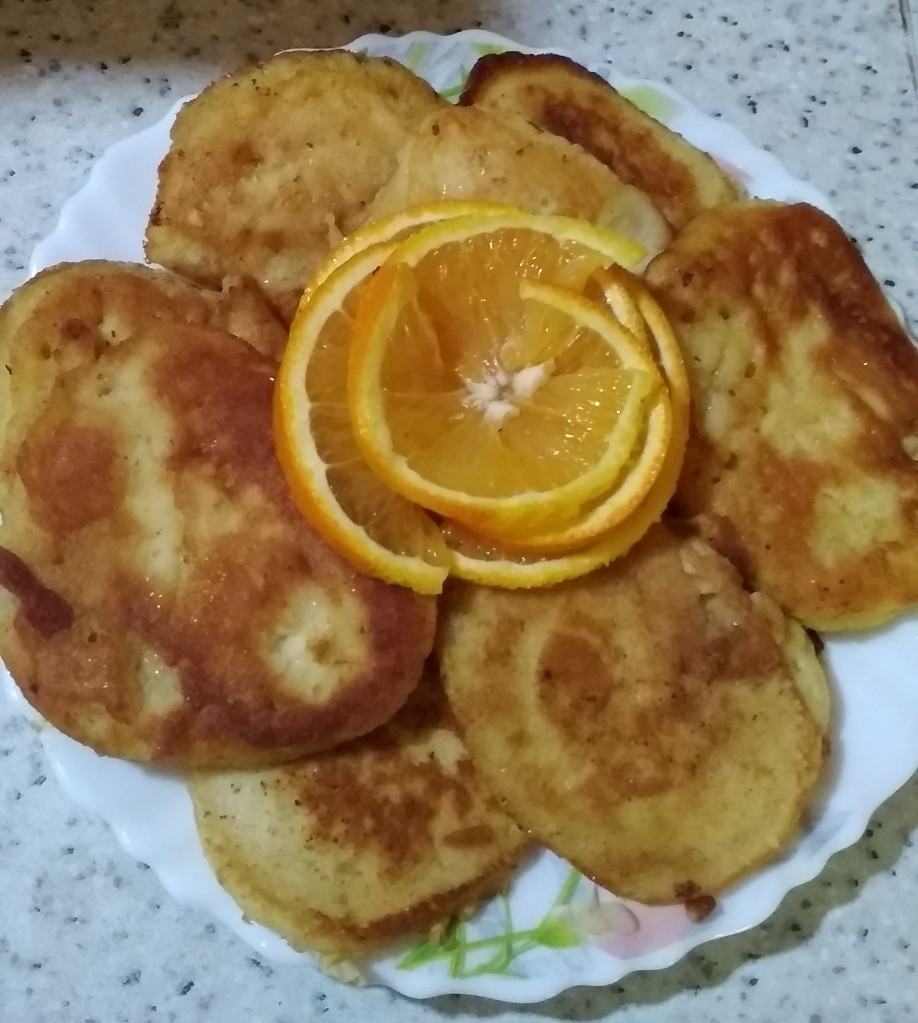 Апельсиновые оладушки 😋