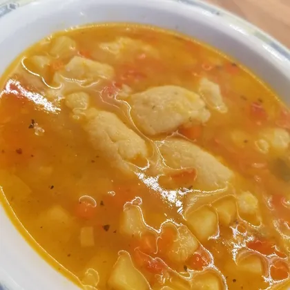 Суп с манными клёцками