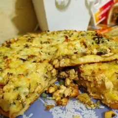 Пирог с курицей и грибами ПП