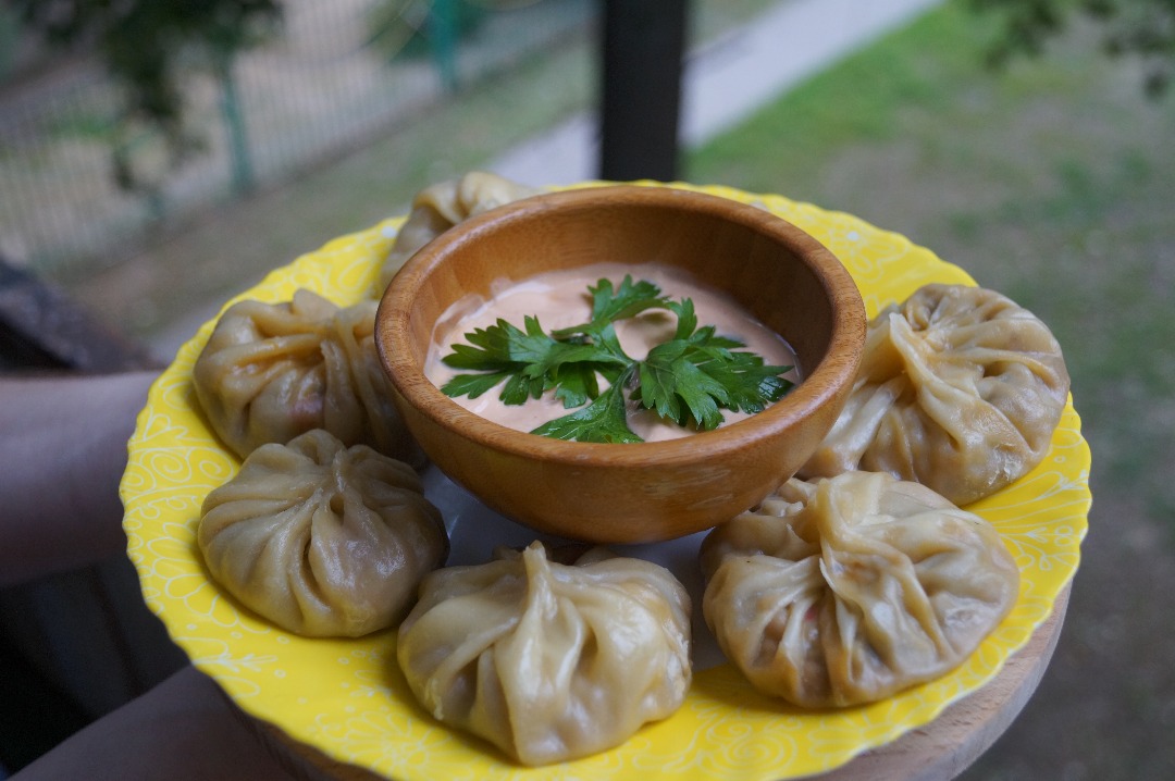 Момо с грибной начинкой