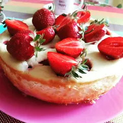 Творожная запеканка с клубникой 🍓🍓🍓☕