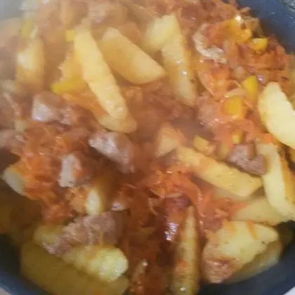Картофельное рагу с мясом