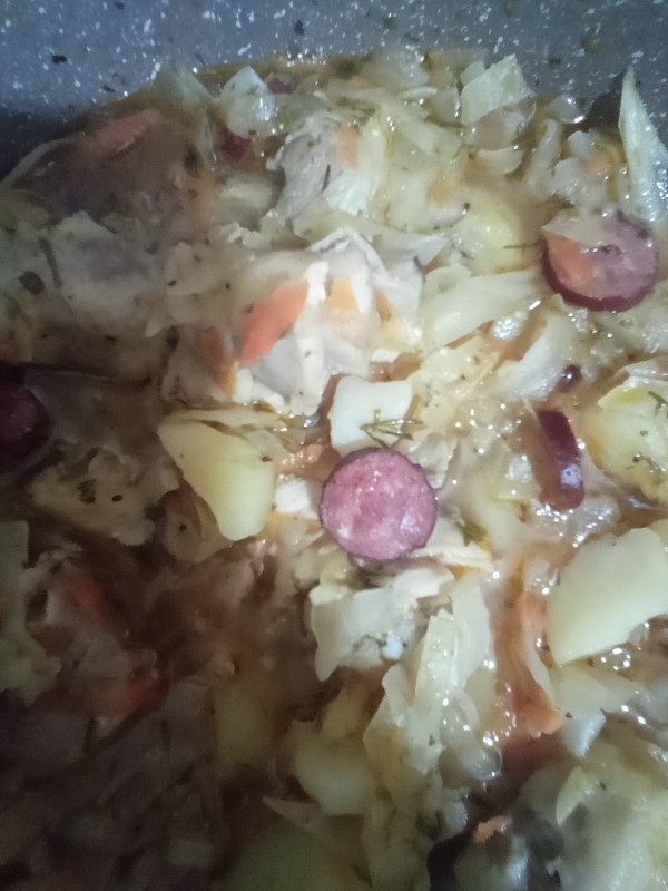 Солянка сборная с охотничьими калбасками