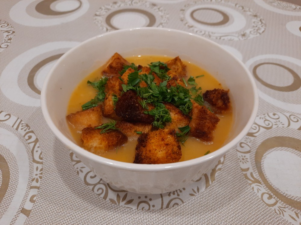 Суп с сухариками для детей — рецепт с фото: