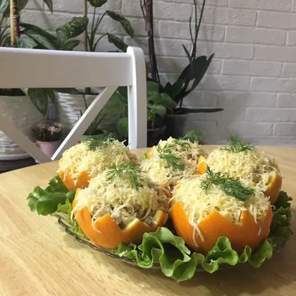 Новогодний салат с апельсинами