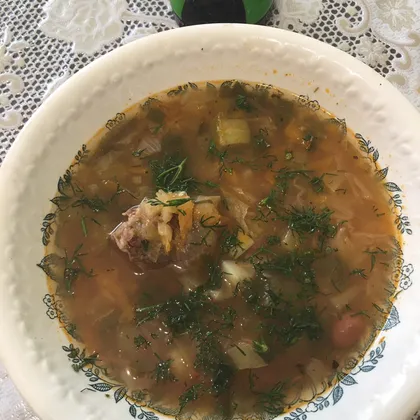 Суп фасолевый с капустой