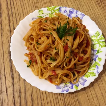 Самые вкусные спагетти 🍝 в томатном соусе 🤤👌