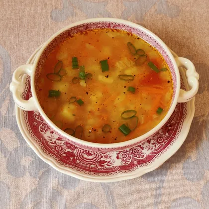 Легкий овощной суп с птитим