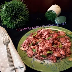 Салат со свёклой и крабовыми палочками