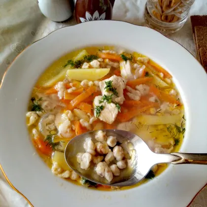 Куриный суп с гречневыми клецками -'малышками'