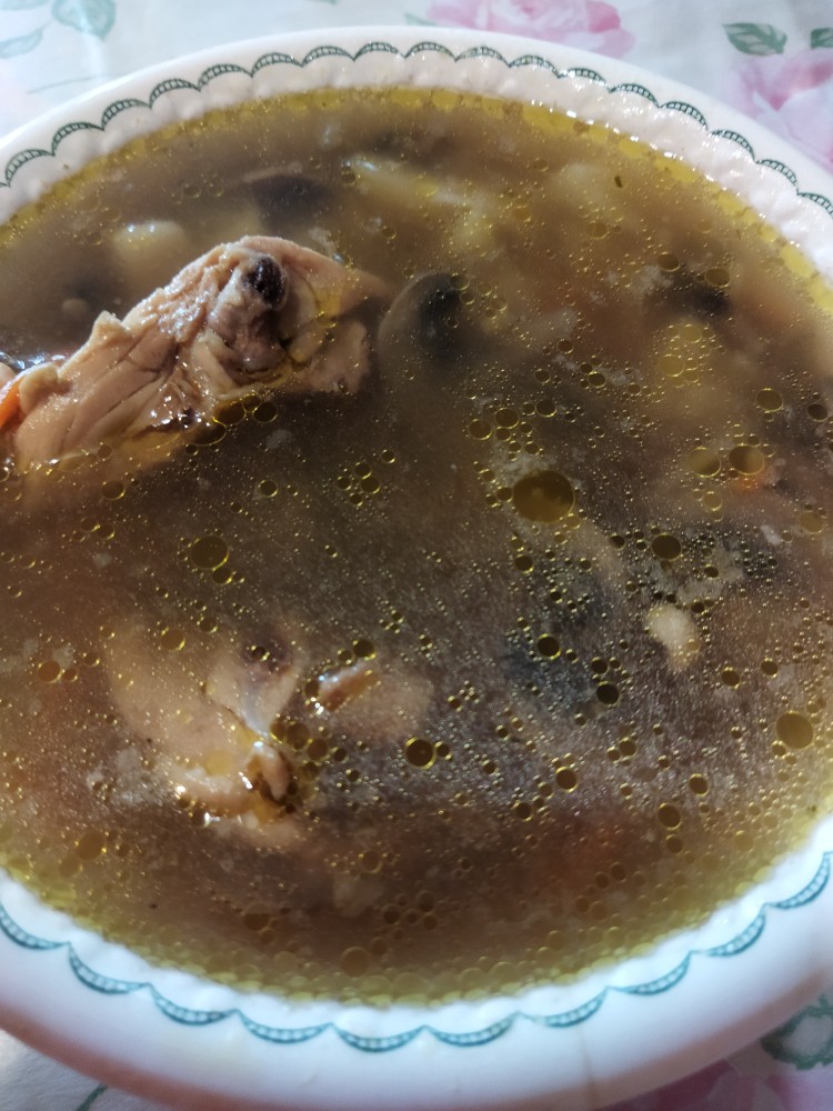 Грибной суп из шампиньонов с курицей