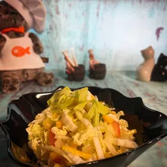 Овощной салат с пекинской капустой