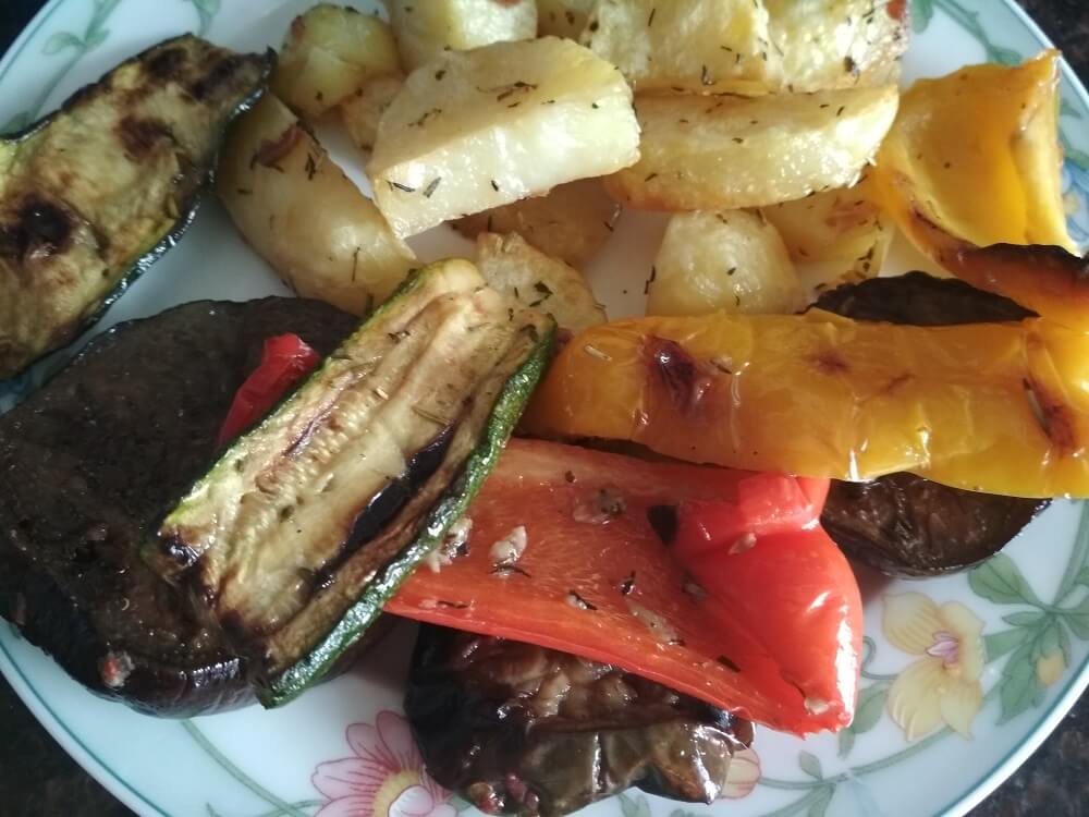 Закуска к шашлыку-овощи гриль