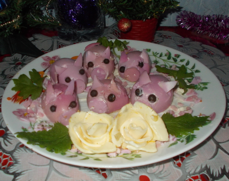 Закуска "Фаршированные куриные яйца"