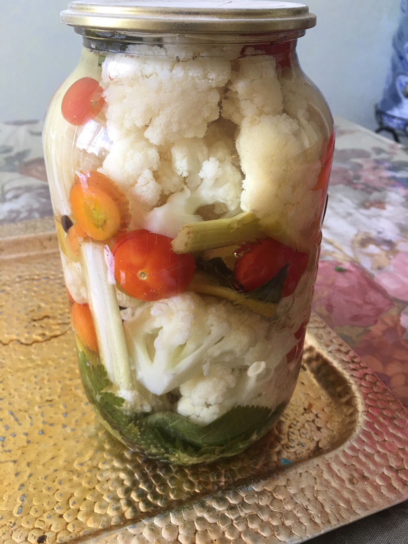 Цветная капуста с овощами