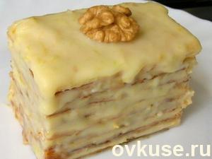 Слоеное пирожное со сгущенкой, рецепты с фото