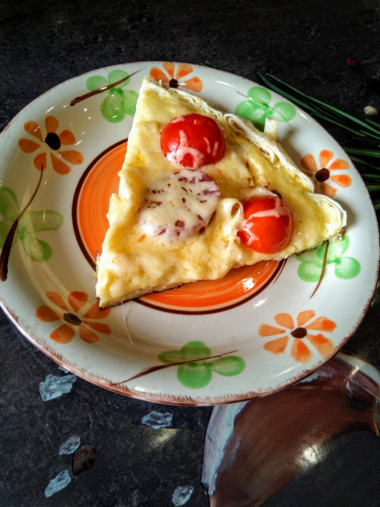 Пицца-яичница на сковороде 😋
