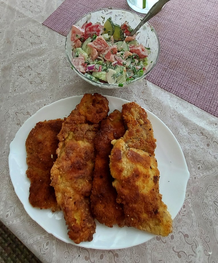 Шницель в сырной корочке