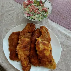 Шницель в сырной корочке