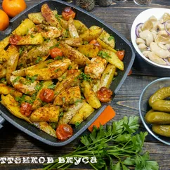 Запеченая в духовке картошка с мясом