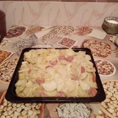 Маринованная картошка под яйцами