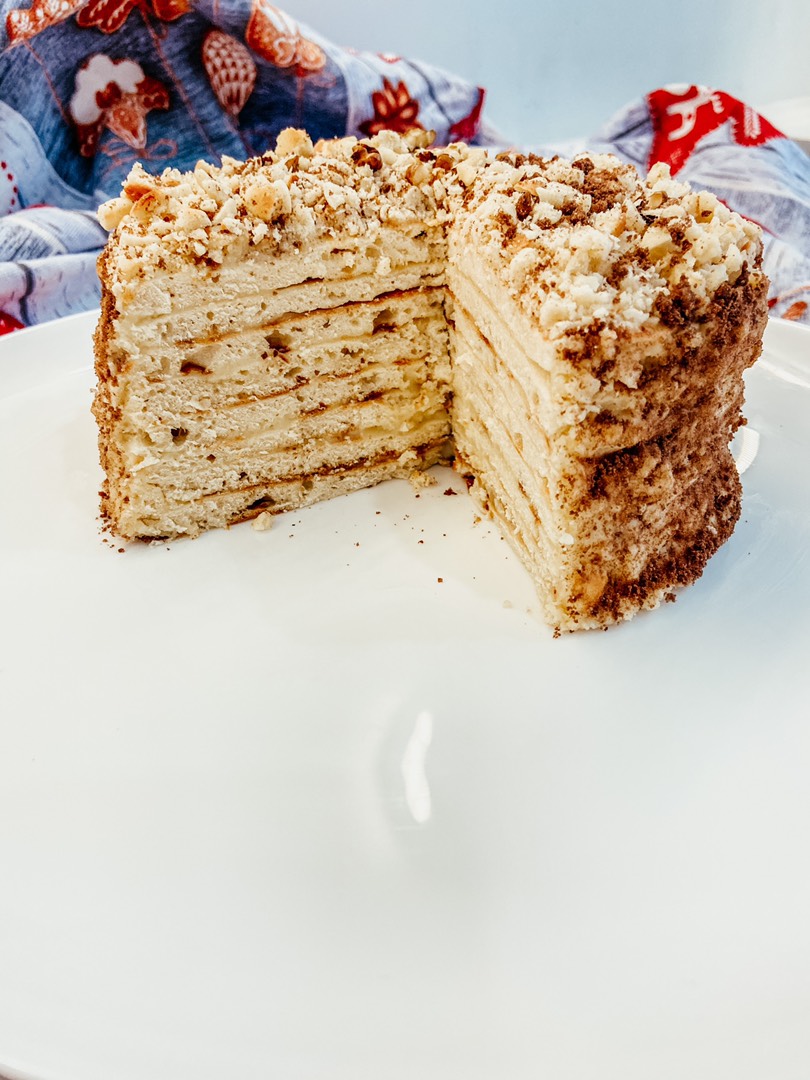 Творожный торт с заварным кремом на сковороде - как приготовить, рецепт пошагово