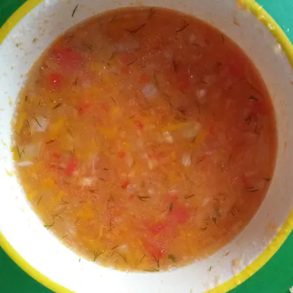 Рисовый супчик на овощном бульоне