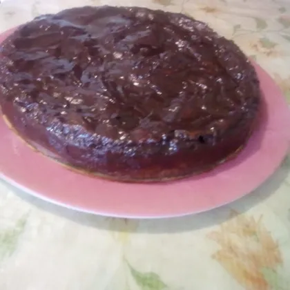 Творожный пирог с шоколадной глазурью