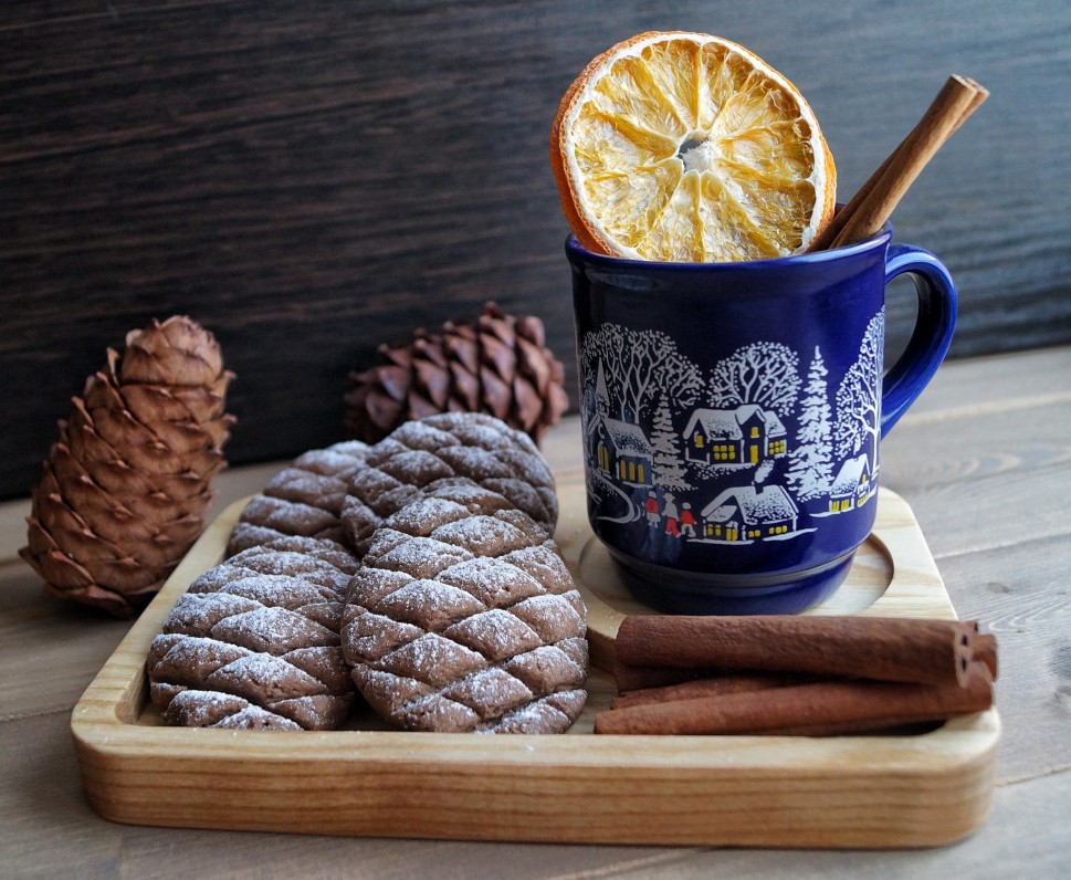 Новогоднее печенье «Шишки»