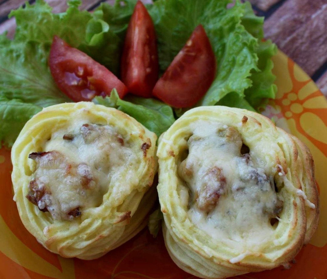 Жюльен в картофельных гнездах