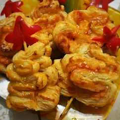 Ёлочки из слоёного теста 