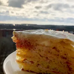 Торт Молочная девочка со сметанным кремом 🍰