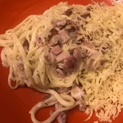 Спагетти 🍝 с копченой курицей